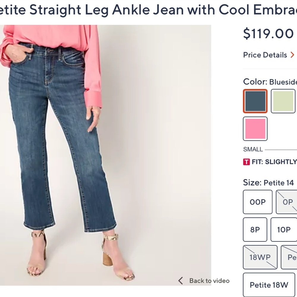 NYDJ Blue Straight Leg Jeans Classic Fit